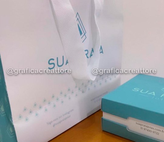 Sacola Personalizada, Sacola Personalizada Sua Praia Joias