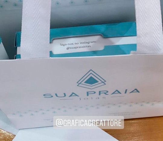 Sacola Personalizada, Sacola Personalizada Sua Praia Joias